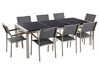 Trädgårdsmöbelset av bord och  8 stolar grå GROSSETO_379791