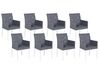 Conjunto de 8 cadeiras de jardim cinzentas BACOLI_825751