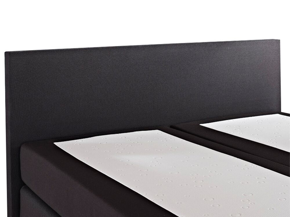 Fabric EU Super King Size Divan Bed Black PRESIDENT Beliani.co.uk