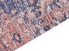 Teppich Baumwolle rot / blau 80 x 300 cm orientalisches Muster Kurzflor KURIN_852431