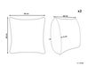 Set of 2 Boucle Cushions 60 x 60 cm Grey LEUZEA_903559