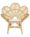 Conjunto de 2 sillas pavo real de ratán beige/natural 107 cm FLORENTINE_793681