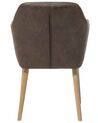 Faux Leather Dining Chair Brown YORKVILLE_693130
