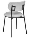 Conjunto de 2 cadeiras de jantar em tecido cinzento claro CASEY_884577