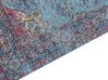 Teppich Baumwolle blau 160 x 230 cm orientalisches Muster Kurzflor KANSU_852282