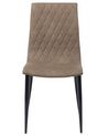 Set of 2 Dining Chairs Faux Leather Light Brown MONTANA_693010