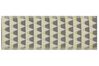 Outdoor Teppich grau-gelb 60 x 105 cm Dreieck Muster Kurzflor HISAR_766653