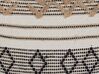 Lot de 2 coussins en coton motif géométrique à pompons beige et noir 45 x 45 cm SAMBUCUS_817000