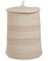 Cotton Basket with Lid Light Beige SILOPI_840164