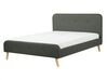 Fabric EU Double Size Bed Grey RENNES_707994