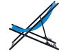 Cadeira de jardim dobrável azul e preta LOCRI II_857184