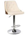 Set of 2 Faux Leather Swivel Bar Stools Beige VANCOUVER_743141