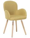 Set of 2 Fabric Dining Chairs Yellow BROOKVILLE_693809