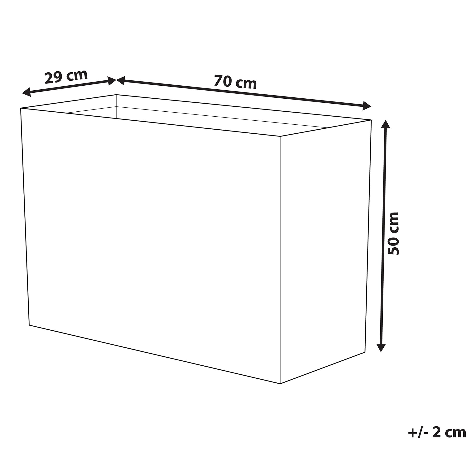 Doniczka 29 x 70 x 50 cm brązowa EDESSA