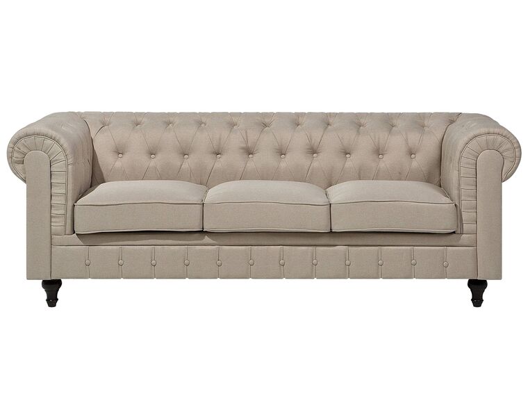 Sofa 3-osobowa duża beżowa CHESTERFIELD_710744