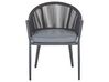 Lot de 2 chaises de jardin de couleur grise MILETO_808125