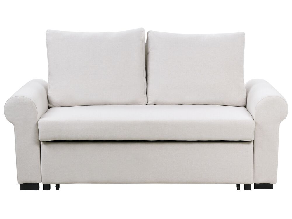 Fabric Sofa Bed Light Beige SILDA Beliani