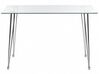 Glass Top Dining Table 120 x 70 cm Silver WINSTON_821728