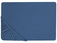 Puuvillalakana muotoonommeltu laivastonsininen 200 x 200 cm JANBU Puuvillalakana muotoonommeltu laivastonsininen 200 x 200 cm JANBU