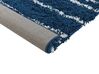 Teppich blau / weiß 80 x 150 cm Streifenmuster Shaggy TASHIR_854442