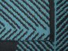 Obojstranný vonkajší koberec 140 x 200 cm čierna/modrá MEZRA_733651