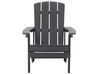 Krzesło ogrodowe z podnóżkiem ciemnoszare ADIRONDACK_809570