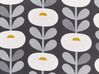 Gartenkissen mit Blumenmotiv ⌀ 40 cm grau / weiss 2er Set VALSORDA_882377
