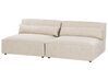 2-Sitzer Sofa Samtstoff hellbeige ohne Armlehnen HELLNAR_910816