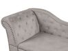 Left Hand Chaise Lounge Velvet Taupe NIMES_903393