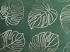 Lot de 2 coussins en velours à motif de feuilles vert foncé 45 x 45 cm MONSTERA_837959