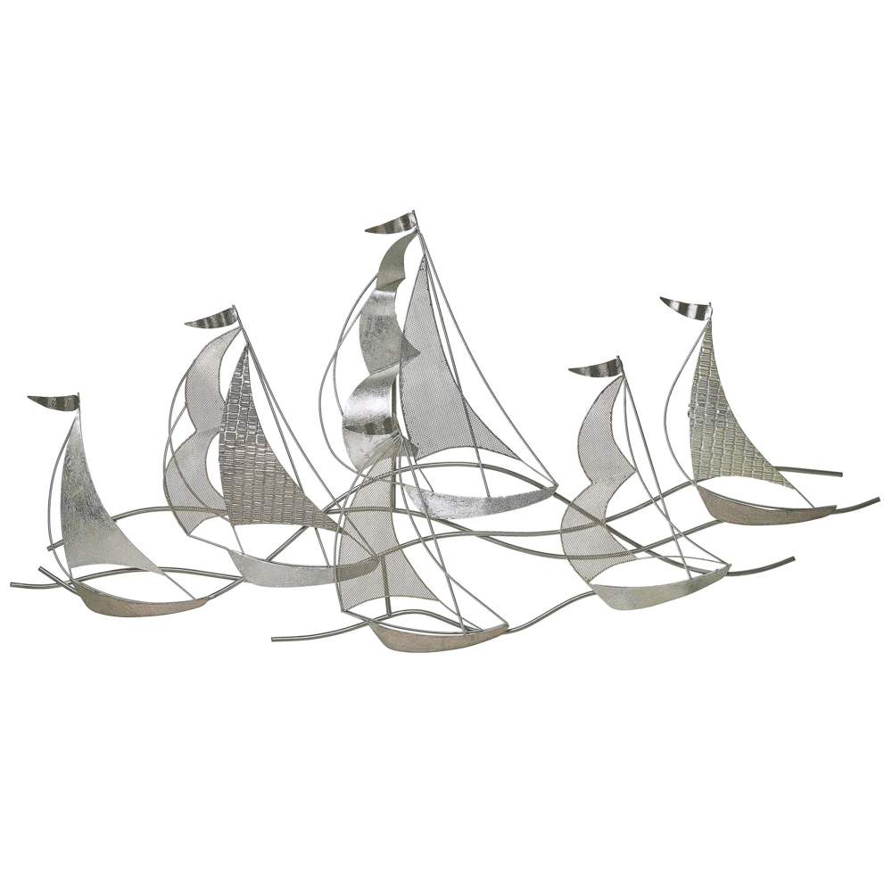 Dekoracja ścienna srebrno AMERICIUM