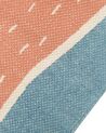 Detský bavlnený koberec 80 x 150 cm modrá/oranžová ISAK_864163