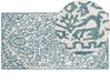 Vlnený koberec 80 x 150 cm biela/modrá AHMETLI_836666