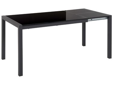 Rozkladací jedálenský stôl 120/160 x 80 cm čierny GRANADA