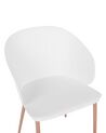 Conjunto de 2 sillas de comedor blanco/madera clara BLAYKEE_783882