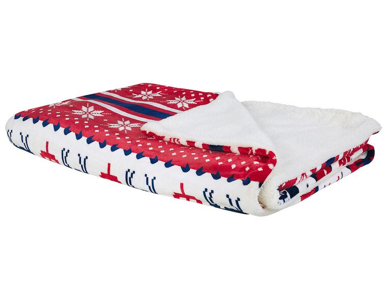 Blanket 150 x 200 cm Red and Blue REKA_787243