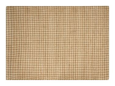 Jute-tæppe beige 160 x 230 cm ternet mønster kort luv ARAPTEPE
