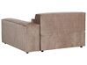 2 Seater Modular Fabric Sofa Brown HELLNAR_912225