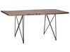 Stół do jadalni akacjowy 200 x 100 cm ciemne drewno z czarnym MUMBAI_740710