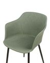 Set of 2 Fabric Dining Chairs Dark Green ELIM_883825