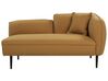 Right Hand Boucle Chaise Lounge Mustard CHEVANNES_895431