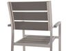 Sivá hliníková záhradná jedálenská súprava stola a stoličiek VERNIO_47347