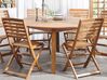 Trädgårdsmöbelset av bord och 6 stolar akaciaträ TOLVE_777858