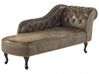 Right Hand Chaise Lounge Faux Suede Brown NIMES_697494