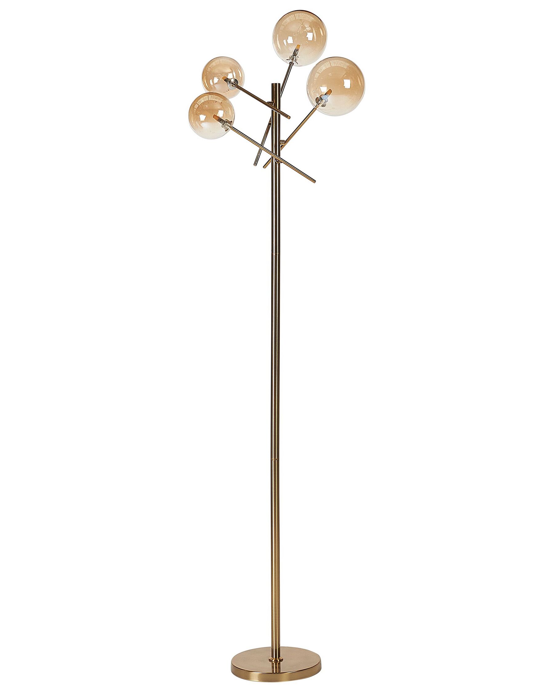 Stehlampe Rauchglas gold 4-flammig 157 cm Kugelform TAMESI_877148