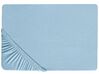 Cotton Fitted Sheet 140 x 200 cm Blue HOFUF_815971