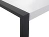 Table de salle à manger table blanche pieds noirs 220 cm ARCTIC I_520373