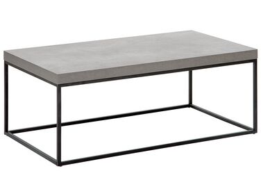 Soffbord betong effekt med svarta ben DELANO