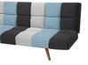 Fabric Sofa Bed Grey and Blue Patchwork INGARO_754799