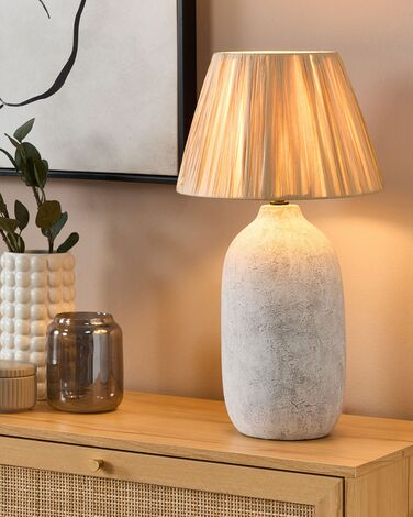 Ceramic Table Lamp Grey MATILDE